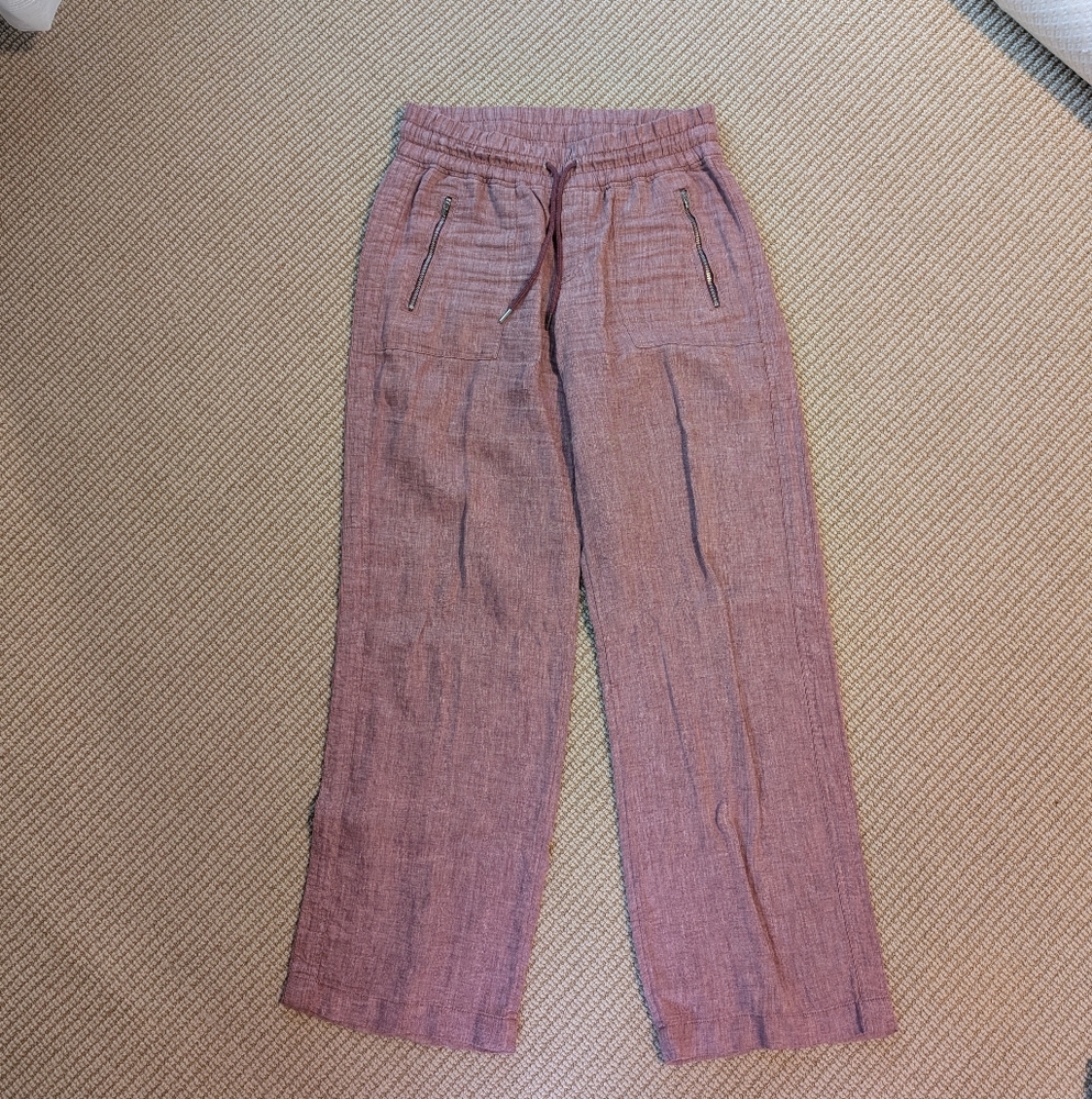Athleta Cabo Wide Leg Linen Pants
